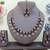 Blue yellow gold premium designer american diamond and stone work necklace set