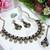 Blue yellow gold premium designer american diamond and stone work necklace set
