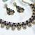 Blue yellow gold premium designer american diamond and stone work necklace set