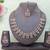 Pink yellow gold premium designer american diamond and stone work necklace set