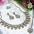 Green yellow gold premium designer american diamond and stone work necklace set