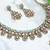 Green yellow gold premium designer american diamond and stone work necklace set