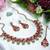 Red yellow gold premium designer american diamond and stone work necklace set