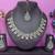 Green rose gold premium designer american diamond and stone work necklace set