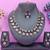 Blue rose gold premium designer american diamond and stone work necklace set
