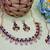 Blue rose gold premium designer american diamond and stone work necklace set