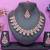 Pink rose gold premium designer american diamond and stone work necklace set