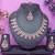 Green rose gold premium designer american diamond and stone work necklace set