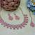 Green rose gold premium designer american diamond and stone work necklace set