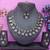 Blue rose gold premium designer american diamond and stone work necklace set