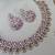 Purple yellow gold premium designer american diamond and stone work necklace set