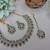Green yellow gold premium designer american diamond and stone work necklace set