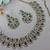 Green yellow gold premium designer american diamond and stone work necklace set