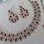Maroon yellow gold premium designer american diamond and stone work necklace set