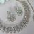 Green yellow gold premium designer american diamond and stone work necklace set
