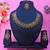 Blue yellow gold premium designer american diamond and stone work necklace set