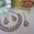 Blue yellow gold premium designer american diamond and stone work necklace set