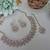 Pink yellow gold premium designer american diamond and stone work necklace set