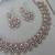 Pink yellow gold premium designer american diamond and stone work necklace set