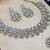 Green yellow gold premium designer american diamond and stone work necklace set