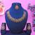 Purple yellow gold premium designer american diamond and stone work necklace set