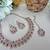 Purple yellow gold premium designer american diamond and stone work necklace set