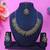 Blue yellow gold premium designer american diamond and stone work necklace set