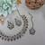 Blue yellow gold premium designer american diamond and stone work necklace set