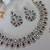 Blue yellow gold premium designer american diamond and stone work necklace set