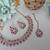 Pink yellow gold premium designer american diamond and stone work necklace set