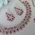 Pink yellow gold premium designer american diamond and stone work necklace set