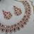 Red yellow gold premium designer american diamond and stone work necklace set