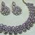 White yellow gold premium designer american diamond and stone work necklace set