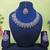 Purple rhodium premium designer american diamond and stone work necklace set