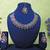 Maroon rhodium premium designer american diamond and stone work necklace set