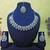 Green rhodium premium designer american diamond and stone work necklace set