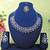 Blue rhodium premium designer american diamond and stone work necklace set