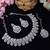 Pink rhodium premium designer american diamond and stone work necklace set