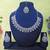 Green rhodium premium designer american diamond and stone work necklace set