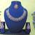Purple rhodium premium designer american diamond and stone work necklace set
