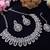Purple rhodium premium designer american diamond and stone work necklace set