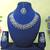 Blue rhodium premium designer american diamond and stone work necklace set