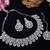 White rhodium premium designer american diamond and stone work necklace set