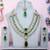 Green yellow gold premium designer american diamond and stone work necklace set
