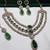 Green yellow gold premium designer american diamond and stone work necklace set