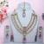 Purple yellow gold premium designer american diamond and stone work necklace set