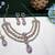 Purple yellow gold premium designer american diamond and stone work necklace set