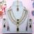 Green yellow gold premium designer american diamond and stone work necklace set