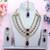 Blue yellow gold premium designer american diamond and stone work necklace set