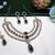 Blue yellow gold premium designer american diamond and stone work necklace set